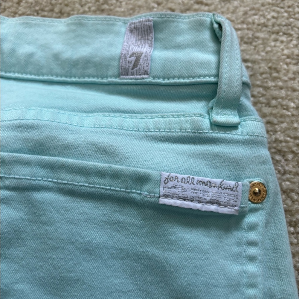 7 for all mankind, skinny jeans, size 27 teal